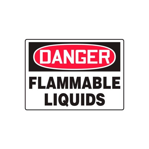 Accuform Accuform Danger Sign, Flammable Liquids, 10inW x 7inH, Aluminum MCHG101VA - main